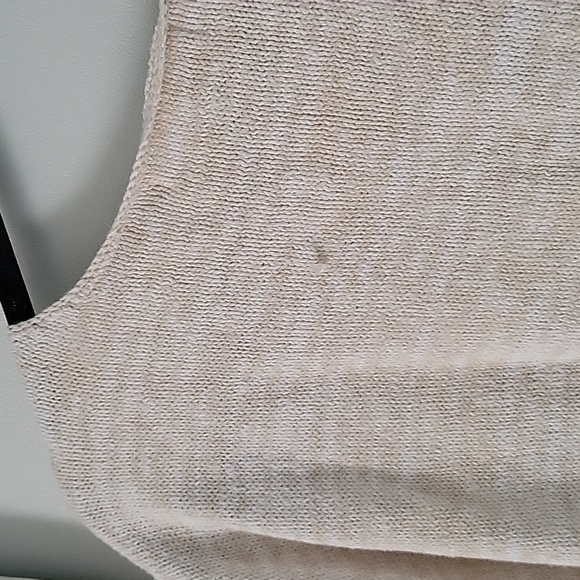 Roxy Cream Knit Sweater Short Sleeve - Picture 4 of 6